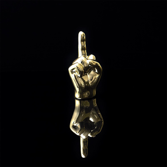 Dekoracja, figurka Dłoń mała 1 palec      złota