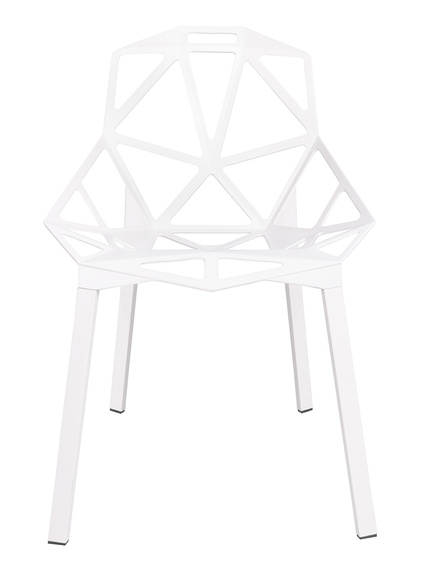 Krzesło SPLIT PREMIUM białe - aluminium