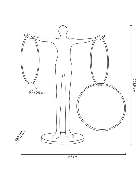MOOSEE lampa podłogowa HUMAN CIRCULO włókno szklane