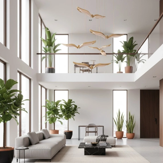 Lampa wisząca GUFO 1 LED różowe złoto 36 cm