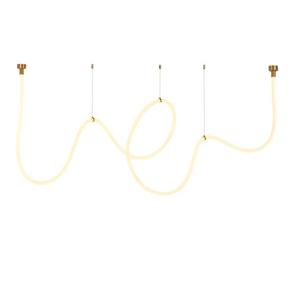 Lampa wisząca SNAKE LED wąż ledowy złota 500 cm