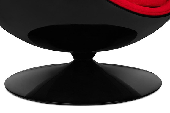 Fotel BALL BLACK czerwony