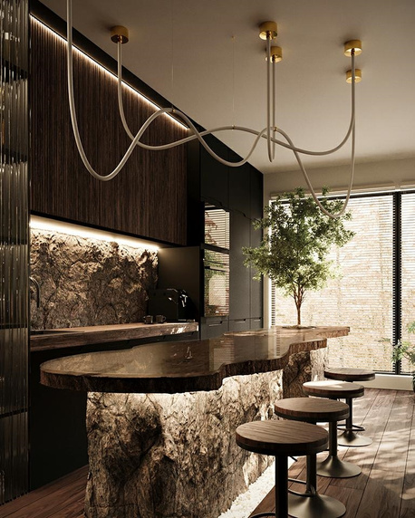 MOOSEE lampa wisząca LASSO 300 Smart złota