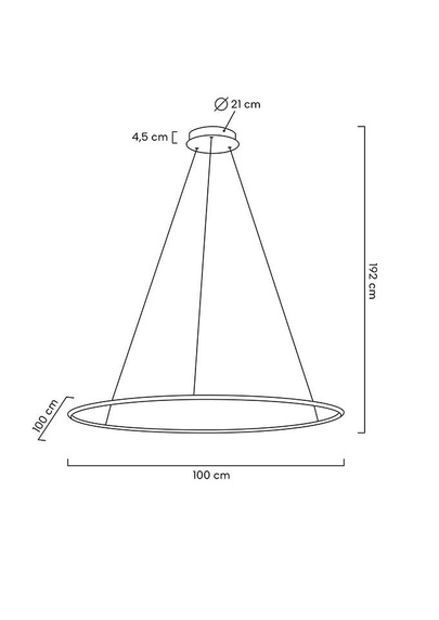MOOSEE lampa wisząca RING SLIM 100 złota