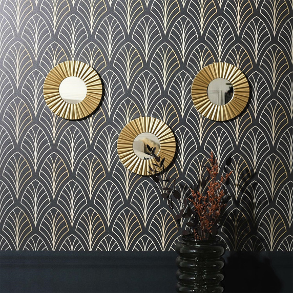 Zestaw 3 luster Origami złote