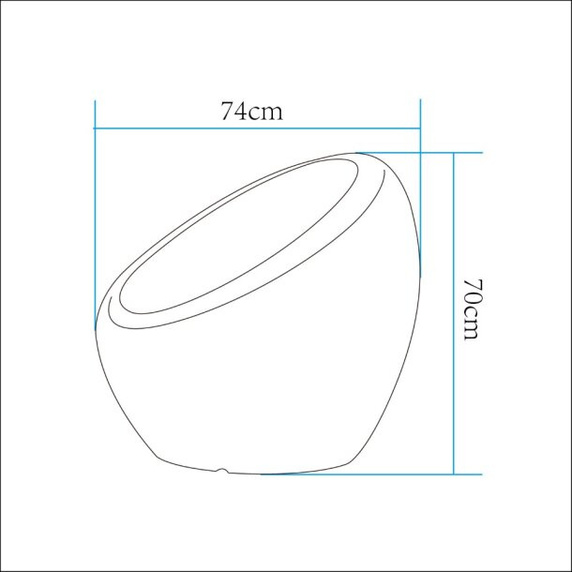 Fotel ogrodowy PARTY LED RGBW 16 kolorów 74 cm