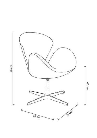 Fotel SWAN WOOL PREMIUM czerwony - wełna, podstawa stal