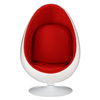 Fotel Ovalia Chair biało czerwony