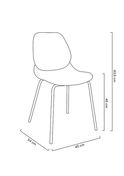 Krzesło ARIA białe - polipropylen, metal