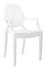 Krzesło LOUIS białe - poliwęglan