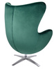 Fotel EGG SZEROKI VELVET ciemny zielony. 18 - welur, podstawa stal