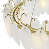Lampa wisząca PIUMA mosiądz biała 80 cm