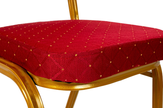 Krzesło bankietowe / konferencyjne HEROS  czerwone / złote