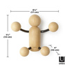 UMBRA wieszak ścienny WOODY WALL  HOOK czarny/naturalny