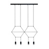 Lampa wisząca LINEA-4 LONG czarna 70 cm
