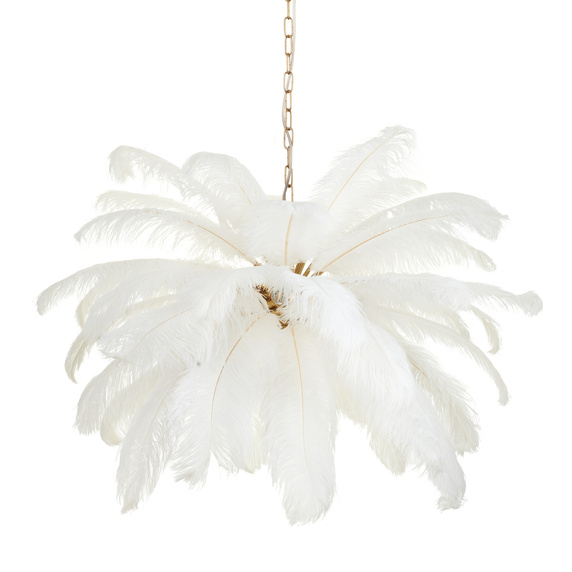 Lampa wisząca EMU pióra białe 100 cm