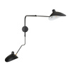 Lampa ścienna CRANE-2W S czarna 110 cm