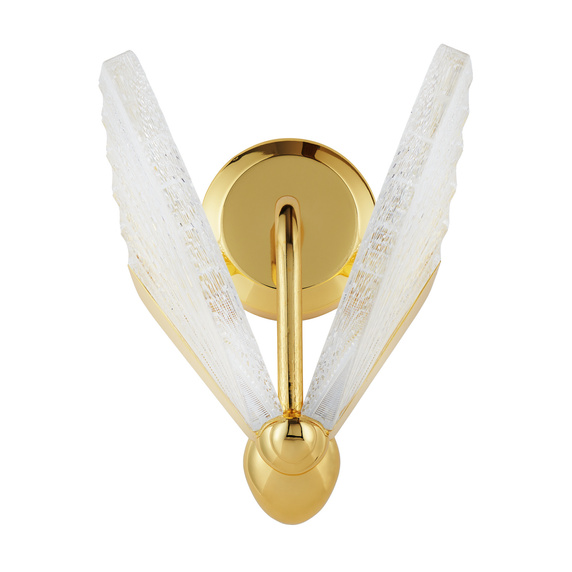 Lampa ścienna BEE LED 18 cm - złoty kinkiet dekoracyjny