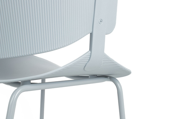 Krzesło GARRET jasnoszare - polipropylen, metal