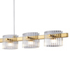 Lampa wisząca LED BACCIO złota 120 cm - nowoczesna lampa nad stół i wyspę