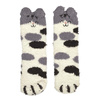 Skarpety pluszowe Kot szaro-białe