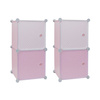 Modularny regał Cubes 2 do pokoju         dziecka różowy
