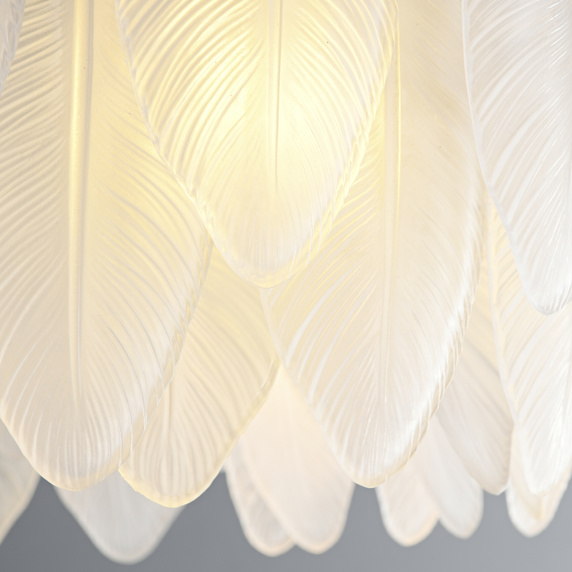 Lampa wisząca PIUMA mosiądz biała 80 cm