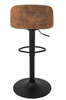 Krzesło barowe STOR PU regulowane brązowe