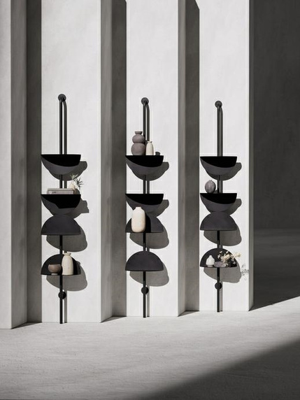 UMBRA regulowane półki ścienne SOLIS czarne