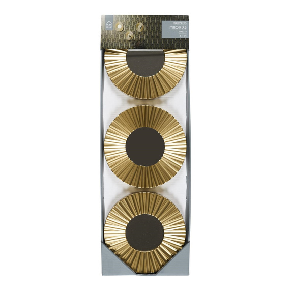 Zestaw 3 luster Origami złote