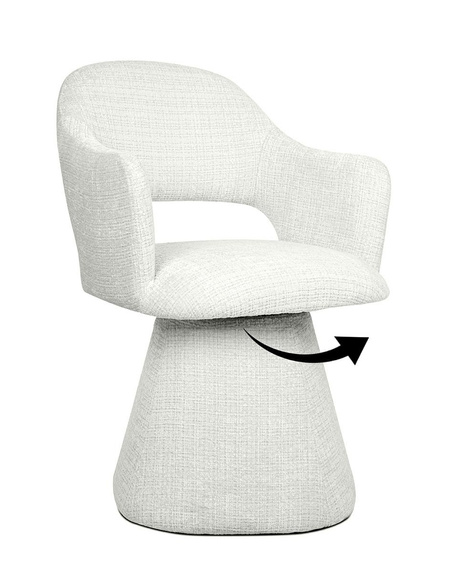 MaMaison krzesło obrotowe VERONA białe