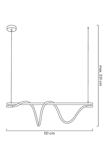 MOOSEE lampa wisząca SERPIENTE 120 czarna