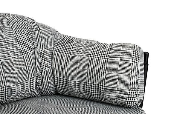 Fotel ROGER biało-czarna pepitka