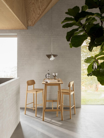 Stołek barowy Barlow dąb naturalny