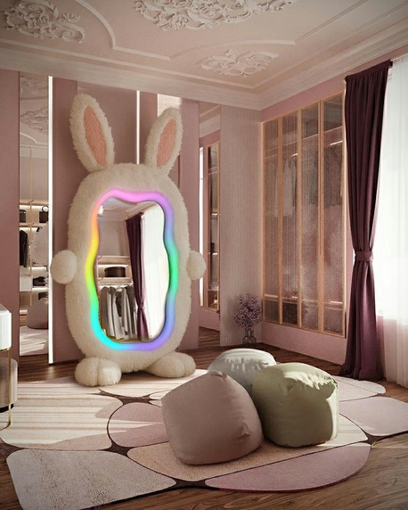 Lustro stojące BUNNY z oświetleniem LED   240x150 cm