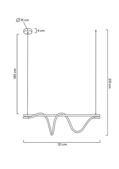 MOOSEE lampa wisząca SERPIENTE 120 złota