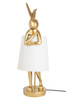 KARE lampa stołowa RABBIT 88 cm biała / złota