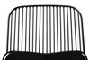 Krzesło barowe MILES czarne 66 cm - metal, ekoskóra