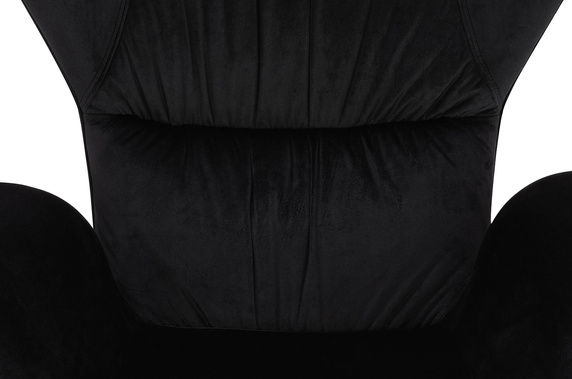 Fotel SHRIMP VELVET czarny / złoty