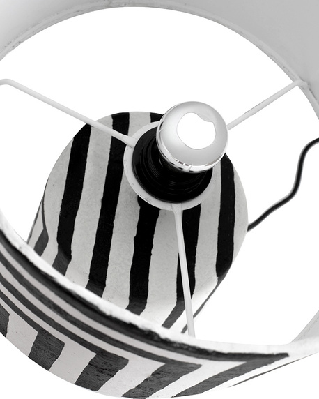 KARE lampa stołowa STRISCE 44 cm          biało-czarna