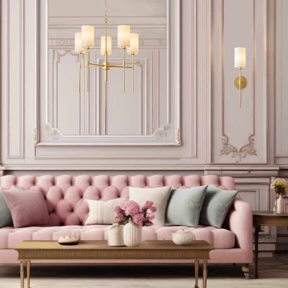 Lampa ścienna DARLING czarny połysk 53 cm