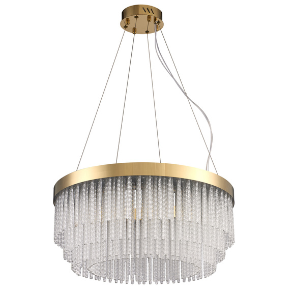 Lampa wisząca GLORIA LED kryształowa złota 60 cm