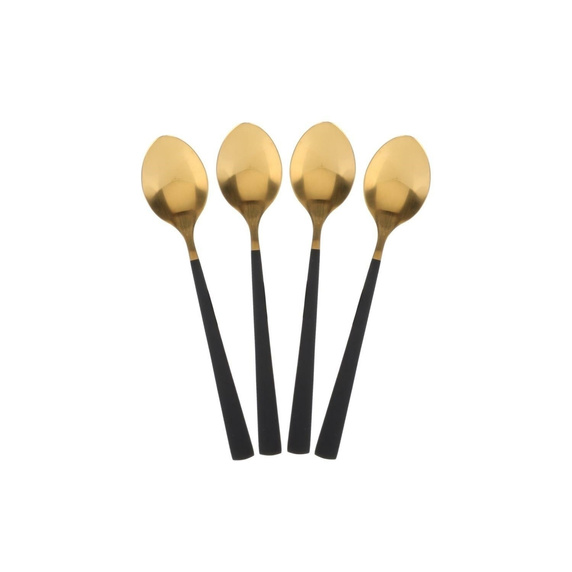 Zestaw sztućców Cerise 16szt złotoczarne