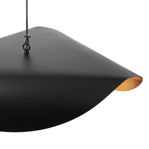 Lampa wisząca ENZO czarno złota kula 40 cm