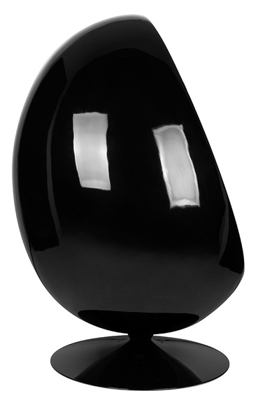 Fotel OVALIA BLACK czerwony - włókno szklane, metal