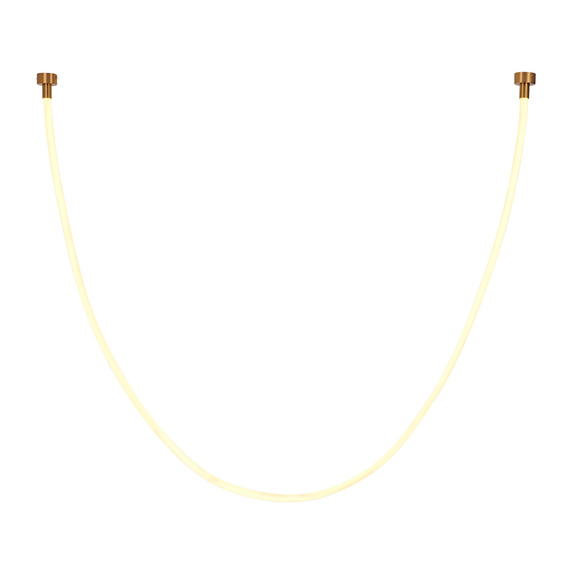 Lampa wisząca SNAKE LED wąż ledowy złota 300 cm