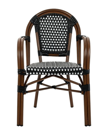 Krzesło ogrodowe CAFE PARIS ARM brązowe rattan