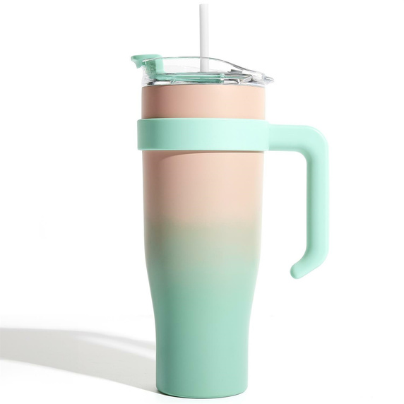 Kubek termiczny Miami Tie-Dye             pomarańczowy/ zielony