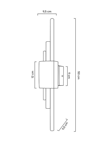 MOOSEE lampa ścienna EVANS czarna / złota
