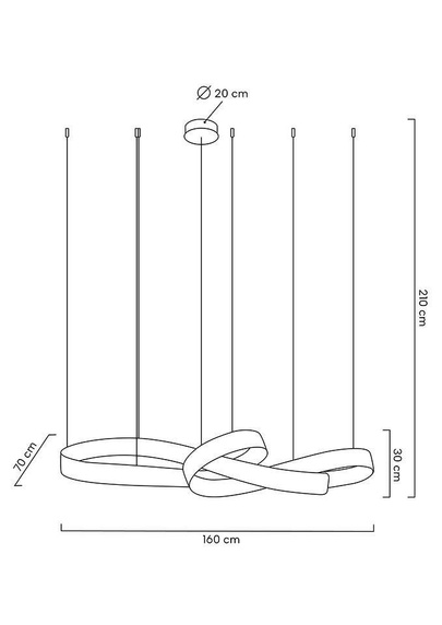 MOOSEE lampa wisząca WAVE 160B chrom